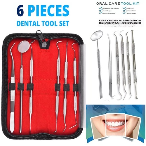 6pc dental teeth cleaning - dental, kit